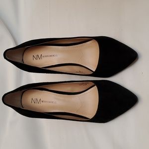 Neiman Marcus black suede pumps